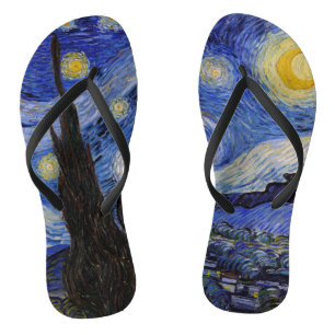 Vincent Van Gogh - Der Sternenhimmel Flip Flops