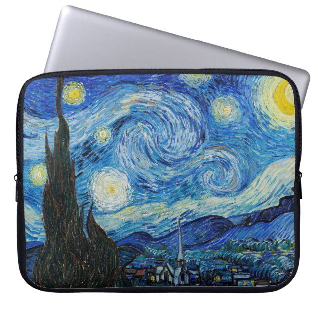 Vincent van Gogh - Der Sternenhimmel Laptopschutzhülle (Vorderseite)