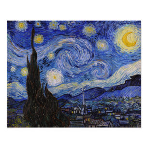 Vincent Van Gogh - Der Sternennacht Fotodruck