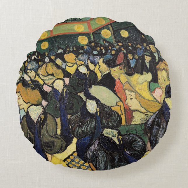 Vincent van Gogh | der Tanz Hall bei Arles, 1888 Rundes Kissen (Vorderseite)