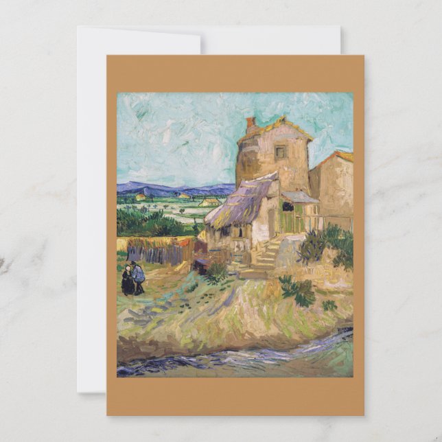 Vincent van Gogh - Die alte Mühle Einladung (Vorderseite)
