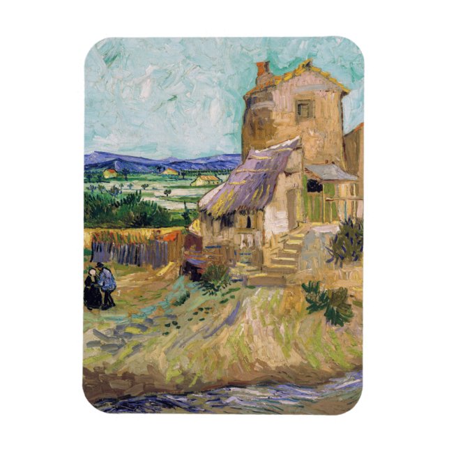 Vincent van Gogh - Die alte Mühle Magnet (Vertikal)