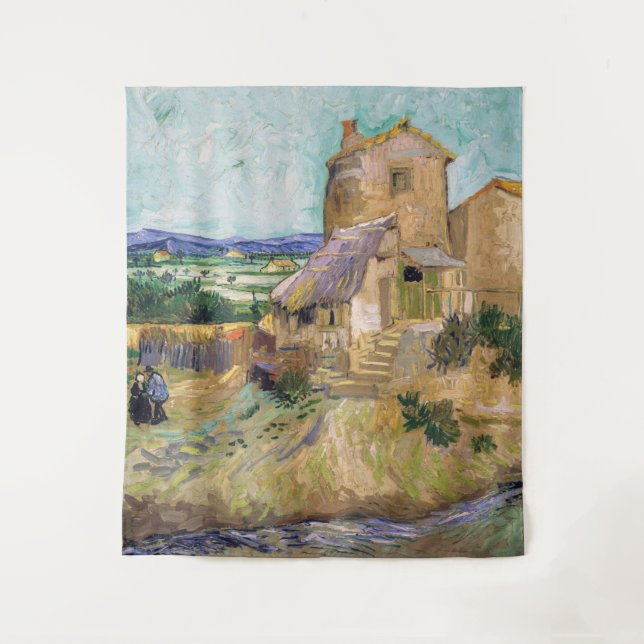Vincent van Gogh - Die alte Mühle Wandteppich (Vorderseite)