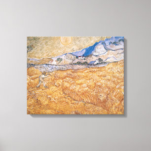 Vincent van Gogh   die Erntemaschine Leinwanddruck