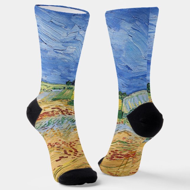 Vincent van Gogh - Die Felder / Schlicht bei Auver Socken (Gewinkelt)