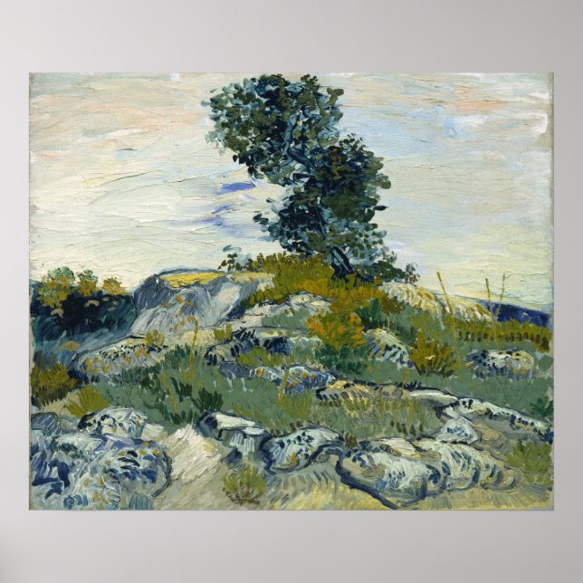Vincent van Gogh Die Felsen Poster (Vorne)
