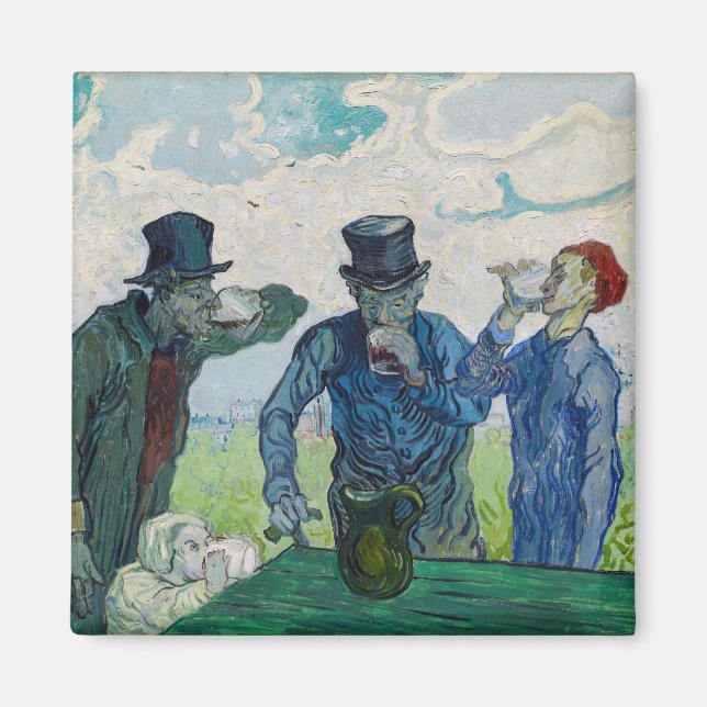 Vincent van Gogh - Die Getränke nach Daumier Magnet (Vorne)