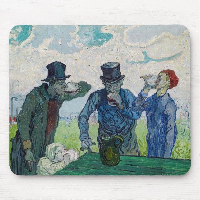 Vincent van Gogh - Die Getränke nach Daumier Mousepad (Vorne)