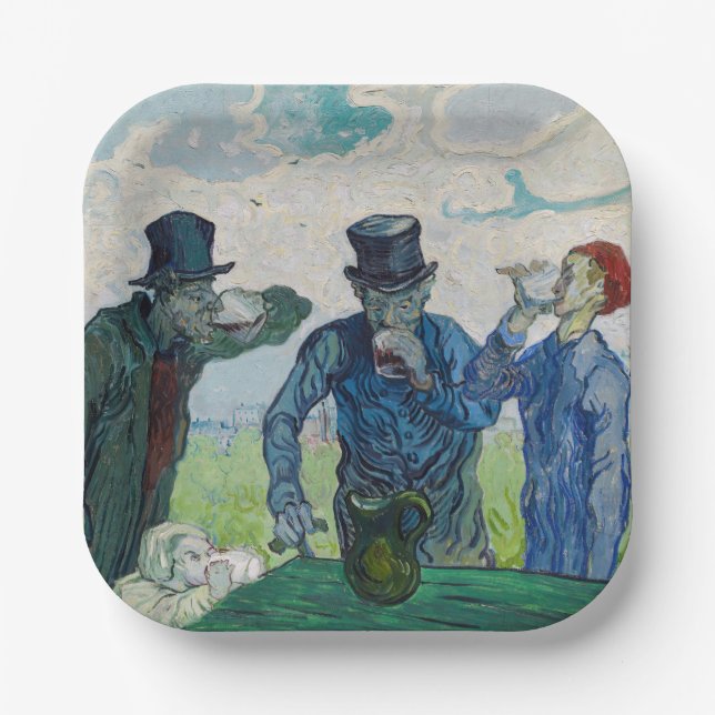 Vincent van Gogh - Die Getränke nach Daumier Pappteller (Vorderseite)