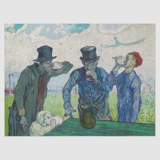 Vincent van Gogh - Die Getränke nach Daumier Seidenpapier (Vorderseite)