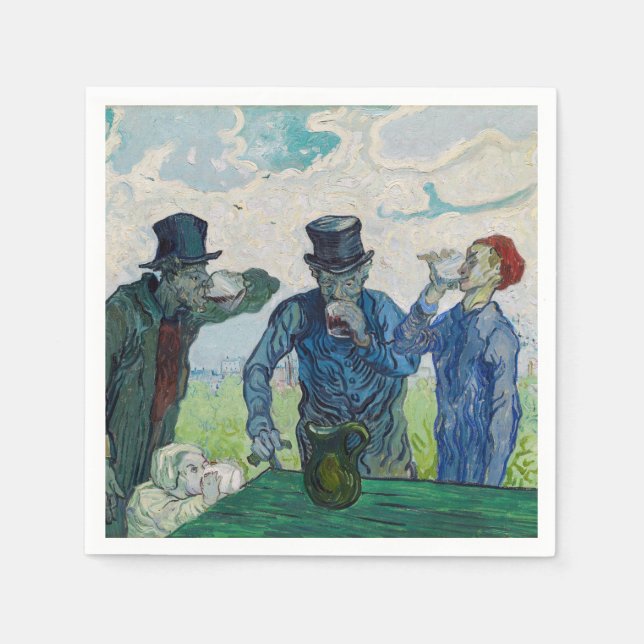 Vincent van Gogh - Die Getränke nach Daumier Serviette (Vorderseite)