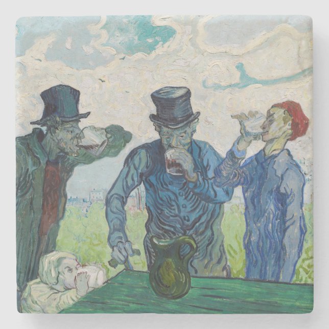 Vincent van Gogh - Die Getränke nach Daumier Steinuntersetzer (Vorderseite)