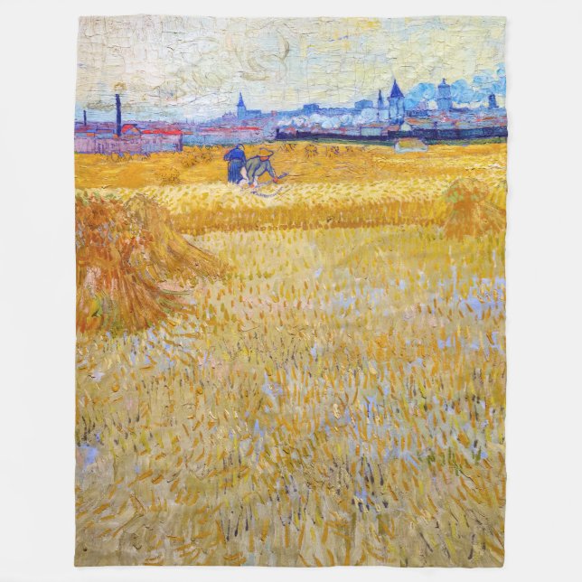 Vincent van Gogh - Die Harvesters Fleecedecke (Vorderseite)