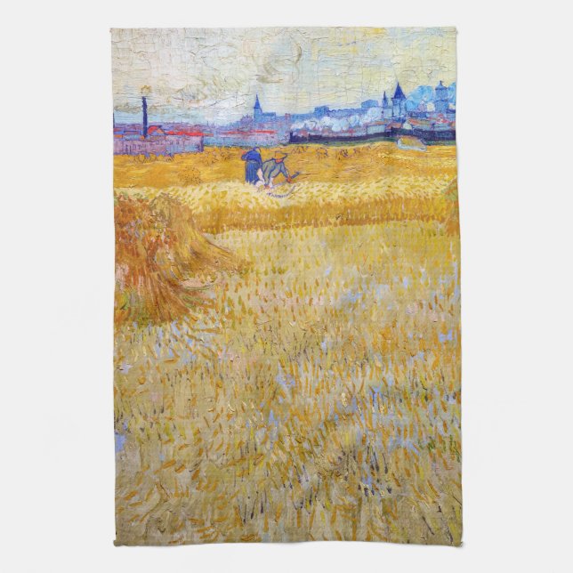 Vincent van Gogh - Die Harvesters Geschirrtuch (Vertikal)