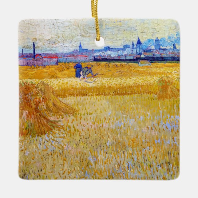 Vincent van Gogh - Die Harvesters Keramikornament (Vorderseite)