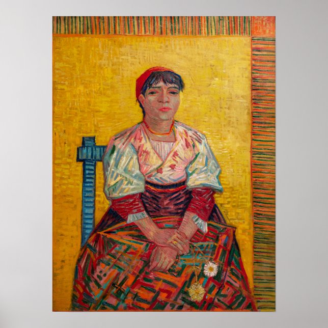 Vincent Van Gogh - Die italienische Frau Poster (Vorne)