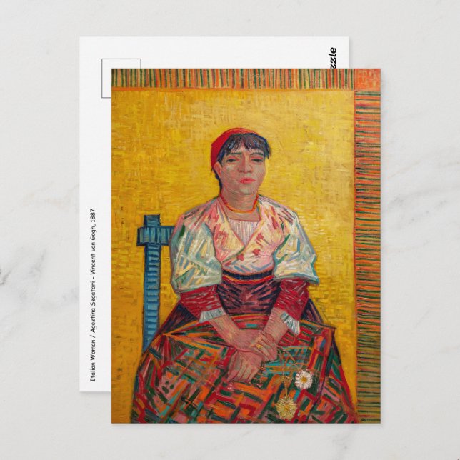 Vincent Van Gogh - Die italienische Frau Postkarte (Vorne/Hinten)