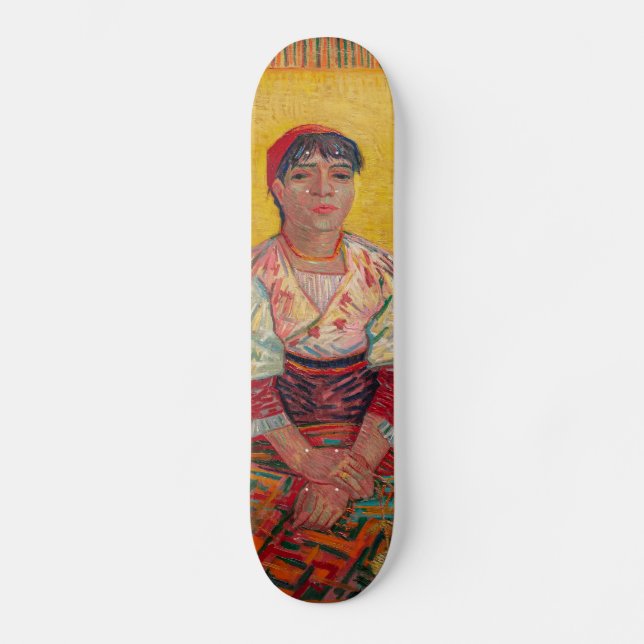 Vincent Van Gogh - Die italienische Frau Skateboard (Vorderseite)