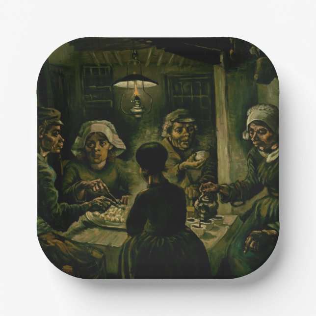Vincent van Gogh - Die Kartoffelessen Pappteller (Vorderseite)
