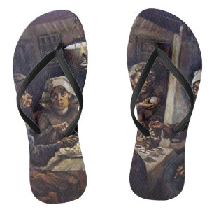 Vincent Van Gogh Die Kartoffelesser Feine Kunst Flip Flops