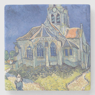Vincent van Gogh   die Kirche am Auvers-sur-Oise Steinuntersetzer