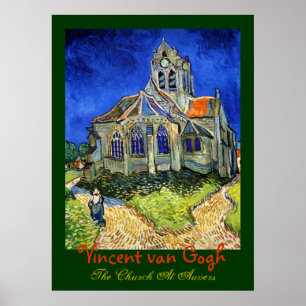 Vincent van Gogh: Die Kirche bei Auvers Poster