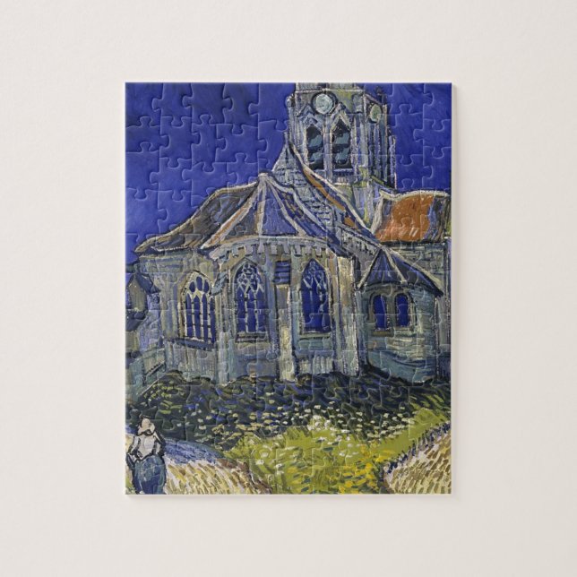 Vincent van Gogh - die Kirche bei Auvers Puzzle (Vertikal)