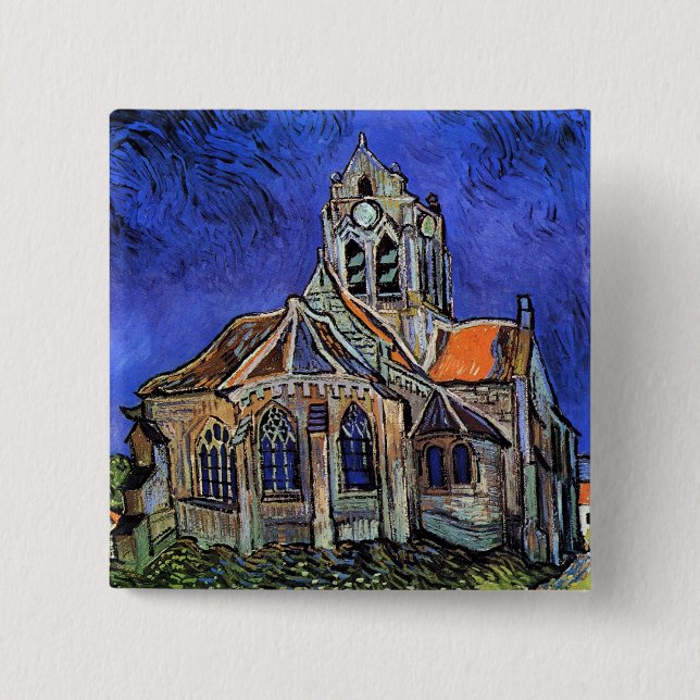 Vincent Van Gogh - Die Kirche in Auvers Button (Vorderseite)