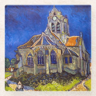 Vincent van Gogh - Die Kirche in Auvers Glasuntersetzer