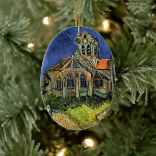 Vincent van Gogh - Die Kirche in Auvers Keramik Ornament