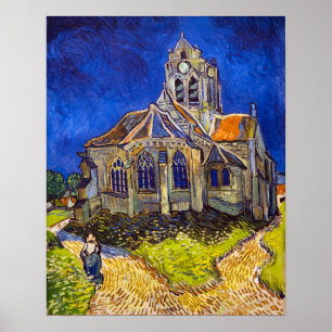 Vincent van Gogh - Die Kirche in Auvers Poster