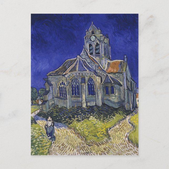 Vincent Van Gogh - Die Kirche in Auvers Postkarte (Vorderseite)