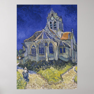 VINCENT VAN GOGH - Die Kirche von Auvers 1890 Poster