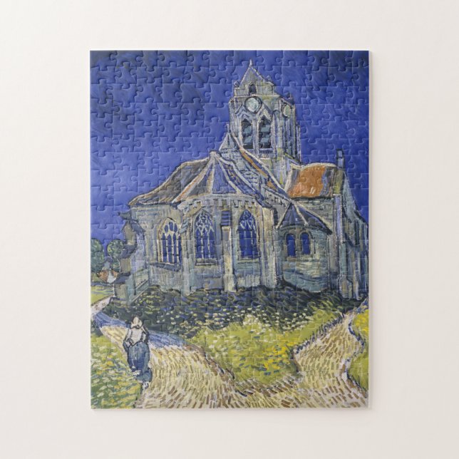 VINCENT VAN GOGH - Die Kirche von Auvers 1890 Puzzle (Vertikal)