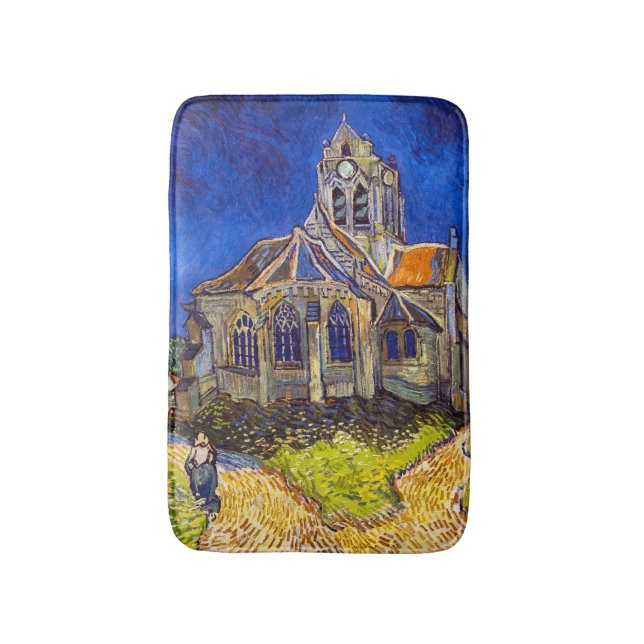 Vincent van Gogh - Die Kirche von Auvers Badematte (Vorderseite Vertikal)