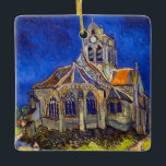 Vincent van Gogh - Die Kirche von Auvers Keramikornament<br><div class="desc">Die Kirche in Auvers / l'Eglise à Auvers-sur-oise von Vincent Van Gogh im Jahre 1890</div>
