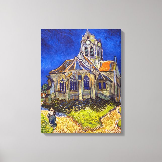 Vincent van Gogh - Die Kirche von Auvers Leinwanddruck (Vorderseite)