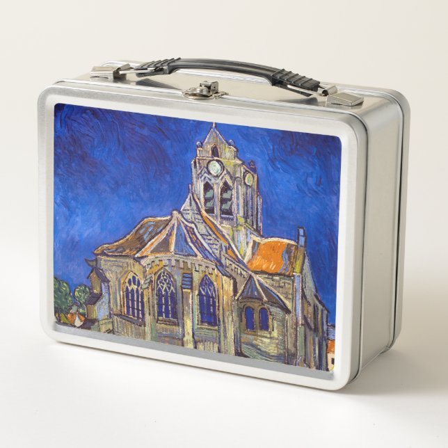 Vincent van Gogh - Die Kirche von Auvers Metall Brotdose (Vorderseite)