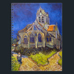 Vincent van Gogh - Die Kirche von Auvers Notizblock<br><div class="desc">Die Kirche in Auvers / l'Eglise à Auvers-sur-oise von Vincent Van Gogh im Jahre 1890</div>