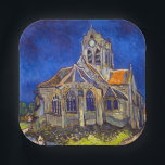 Vincent van Gogh - Die Kirche von Auvers Pappteller<br><div class="desc">Die Kirche in Auvers / l'Eglise à Auvers-sur-oise von Vincent Van Gogh im Jahre 1890</div>