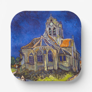 Vincent van Gogh - Die Kirche von Auvers Pappteller