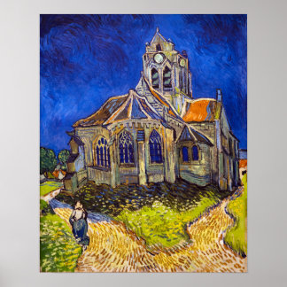 Vincent van Gogh - Die Kirche von Auvers Poster