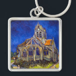 Vincent van Gogh - Die Kirche von Auvers Schlüsselanhänger<br><div class="desc">Die Kirche in Auvers / l'Eglise à Auvers-sur-oise von Vincent Van Gogh im Jahre 1890</div>