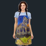 Vincent van Gogh - Die Kirche von Auvers Schürze<br><div class="desc">Die Kirche in Auvers / l'Eglise à Auvers-sur-oise von Vincent Van Gogh im Jahre 1890</div>