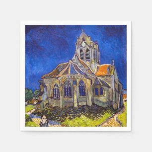 Vincent van Gogh - Die Kirche von Auvers Serviette