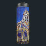 Vincent van Gogh - Die Kirche von Auvers Thermosbecher<br><div class="desc">Die Kirche in Auvers / l'Eglise à Auvers-sur-oise von Vincent Van Gogh im Jahre 1890</div>