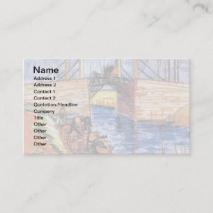 Vincent Van Gogh - Die Langlois-Brücke in Arles Visitenkarte