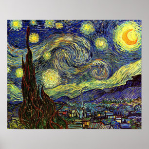 Vincent Van Gogh Die Sternennacht 1889 Saint-Rémy Poster