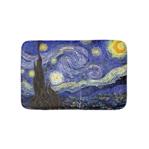 Vincent Van Gogh - Die Sternennacht Fine Art Badematte