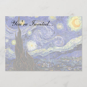 Vincent Van Gogh - Die Sternennacht Fine Art Einladung